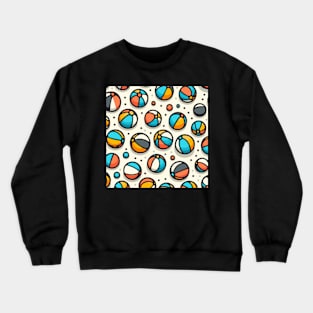 Beach Balls Pattern Crewneck Sweatshirt